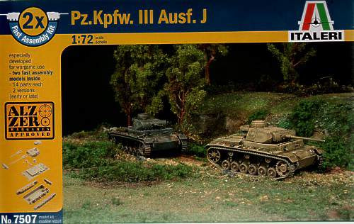 Panzer III Ausf J ( 2 db összepattintható makett )