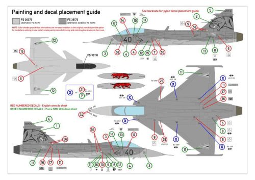 JBr Decals 1:72 Hungarian Gripen with NTM 2016 Puma tail art
