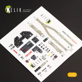 Kelik 1:32 P-40M interior 3D decals for Trumpeter kit