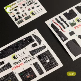  Kelik 1:35 MH-60L Black Hawk interior 3D decals for Kitty Hawk / Zimimodel kit