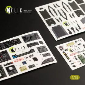   Kelik 1:35 SH-60F Ocean Hawk interior 3D decals for Kitty Hawk / Zimimodel kit