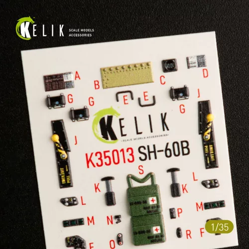 Kelik 1:35 SH-60B interior 3D decals for Kitty Hawk / Zimimodel kit
