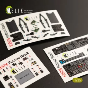   Kelik 1:35 HH-60H Rescue Hawk interior 3D decals for Kitty Hawk / Zimimodel kit