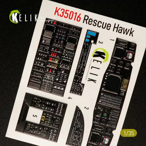 Kelik 1:35 HH-60H Rescue Hawk interior 3D decals for Kitty Hawk / Zimimodel kit