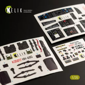   Kelik 1:35 HH-60G Pave Hawk interior 3D decals for Kitty Hawk / Zimimodel kit