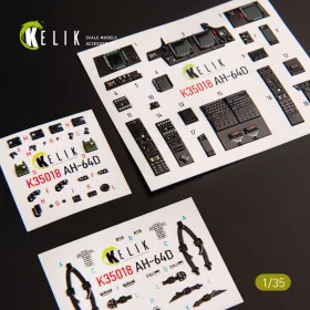 Kelik 1:35 AH-64D Apache interior 3D decals for Takom kit
