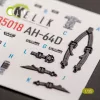 Kelik 1:35 AH-64D Apache interior 3D decals for Takom kit