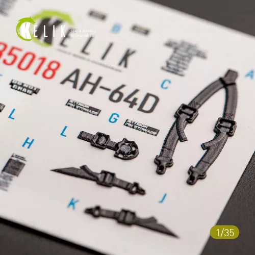 Kelik 1:35 AH-64D Apache interior 3D decals for Takom kit