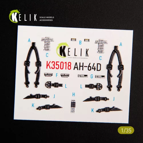 Kelik 1:35 AH-64D Apache interior 3D decals for Takom kit
