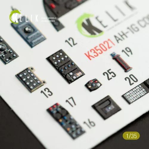 Kelik 1:35 AH-1G Cobra interior 3D decals for ICM kit