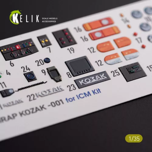 Kelik 1:35 Kozak-001 Ukrainian MRAP 3D decals for ICM kit