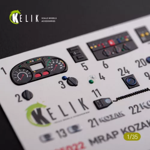 Kelik 1:35 Kozak-001 Ukrainian MRAP 3D decals for ICM kit