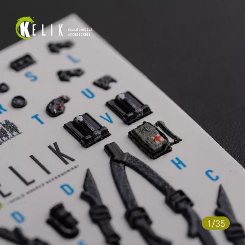 Kelik 1:35 AH-64D Apache interior 3D decals for Meng kit