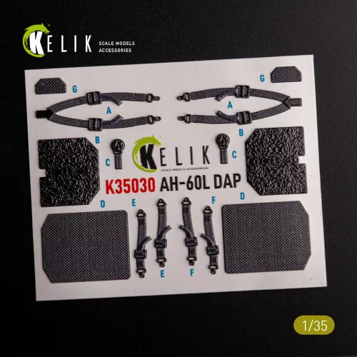 Kelik 1:35 AH-60L DAP interior 3D decals for Academy kit