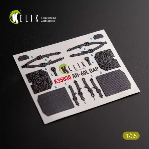 Kelik 1:35 AH-60L DAP interior 3D decals for Academy kit