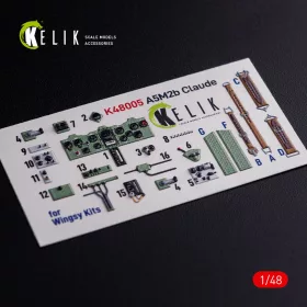   Kelik 1:48 A5M2B Claude interior 3D decals for WingsyKits kit