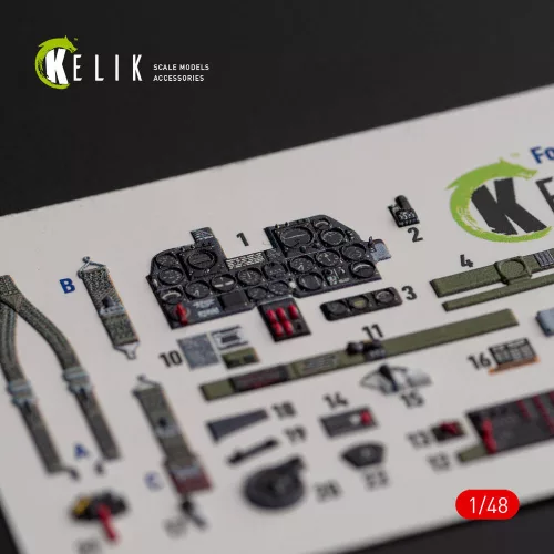 Kelik 1:48 ?-47D Thunderbolt interior 3D decals for Italeri/Academy kit
