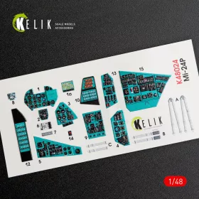 Kelik 1:48 MI-24P interior 3D decals for Zvezda kit