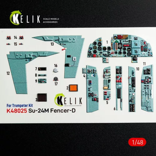 Kelik 1:48 SU-24 interior 3D decals for Trumpeter kit