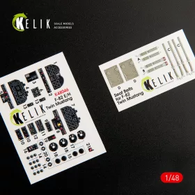   Kelik 1:48 F-82 E/H Twin Mustang interior 3D decals for Modelsvit
