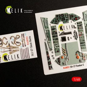 Kelik 1:48 SU-27 Flanker interior 3D decals for GWH kit