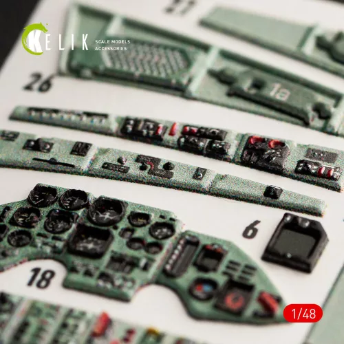 Kelik 1:48 SU-27UB Flanker interior 3D decals for GWH kit