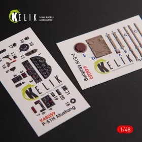   Kelik 1:48 P-51H Mustang interior 3D decals for Modelsvit kit