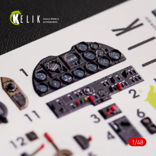 Kelik 1:48 P-51H Mustang interior 3D decals for Modelsvit kit