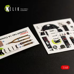 Kelik 1:48 F4U-1A Corsair interior 3D decals for Tamiya kit
