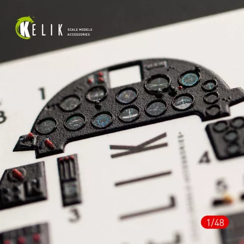 Kelik 1:48 F4U-1A Corsair interior 3D decals for Tamiya kit