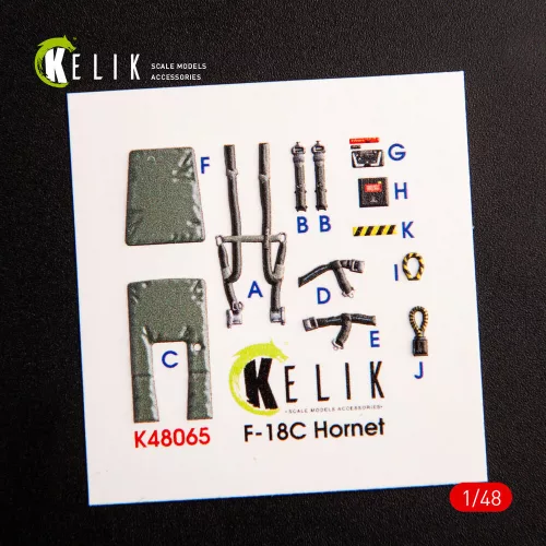Kelik 1:48 F-18C Hornet interior 3D decals for Hasegawa kit