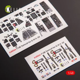 Kelik 1:48 F-14B Tomcat interior 3D decals for GWH kit