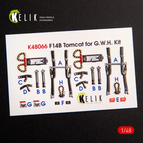 Kelik 1:48 F-14B Tomcat interior 3D decals for GWH kit
