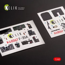 Kelik 1:48 F-35A interior 3D decals for Tamiya kit