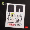 Kelik 1:48 F-35A interior 3D decals for Tamiya kit
