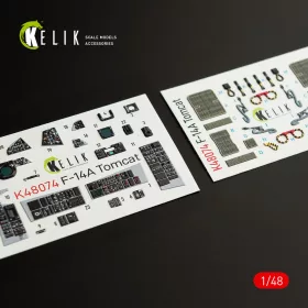 Kelik 1:48 F-14A Tomcat interior 3D decals for Italeri kit