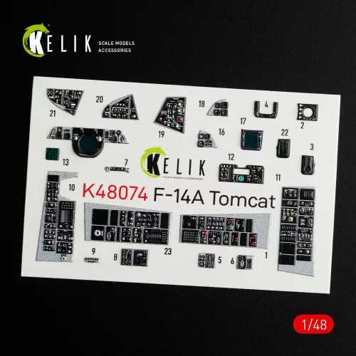 Kelik 1:48 F-14A Tomcat interior 3D decals for Italeri kit