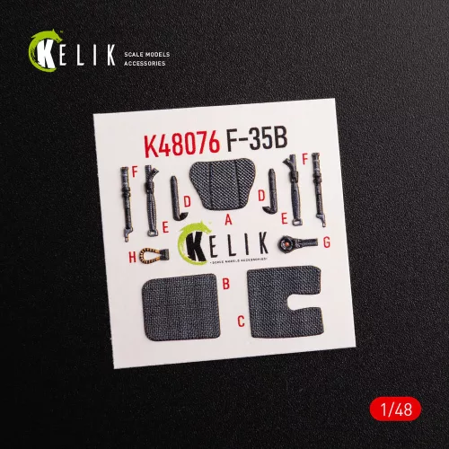 Kelik 1:48 F-35B interior 3D decals for Tamiya kit