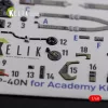 Kelik 1:48 P-40N interior 3D decals for Academy kit