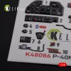 Kelik 1:48 P-40N interior 3D decals for Academy kit