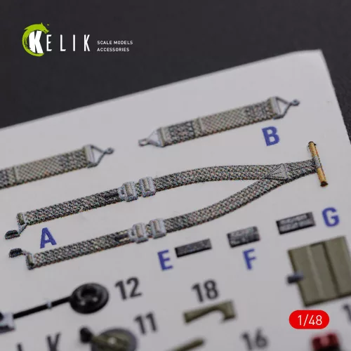 Kelik 1:48 P-40N interior 3D decals for Academy kit