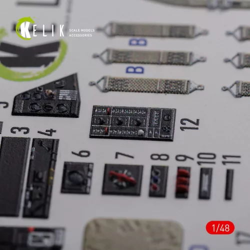 Kelik 1:48 TBF-1C interior 3D decals for Academy kit