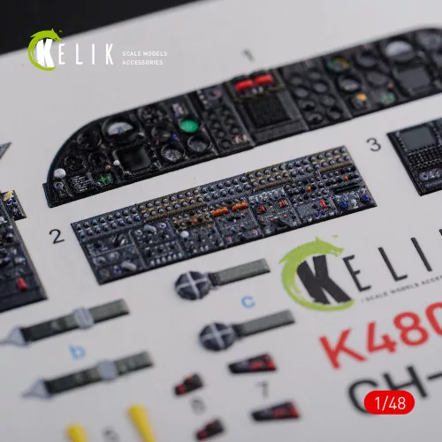 Kelik 1:48 CH-46E interior 3D decals for Academy kit