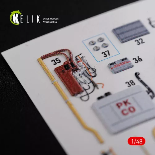 Kelik 1:48 Mi-24D (Hind-D) interior 3D decals for Trumpeter kit