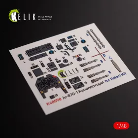   Kelik 1:48 Ju-87G-1 Kanonenvogel - interior 3D decals for Italeri kit