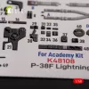 Kelik 1:48 ?-38F Lightning - interior 3D decals for Academy kit