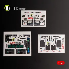   Kelik 1:48 UH-60A Black Hawk - Type 2 Defence Intelligence of Ukraine interior 3D decals for ICM kit