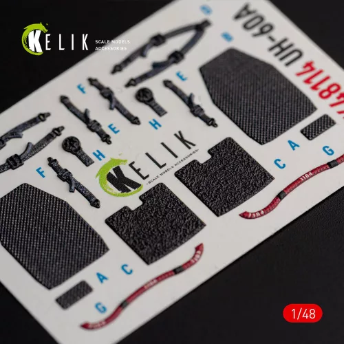 Kelik 1:48 UH-60A Black Hawk - Type 2 Defence Intelligence of Ukraine interior 3D decals for ICM kit