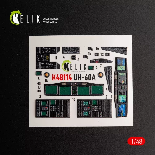 Kelik 1:48 UH-60A Black Hawk - Type 2 Defence Intelligence of Ukraine interior 3D decals for ICM kit