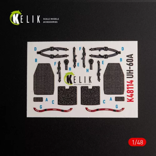 Kelik 1:48 UH-60A Black Hawk - Type 2 Defence Intelligence of Ukraine interior 3D decals for ICM kit
